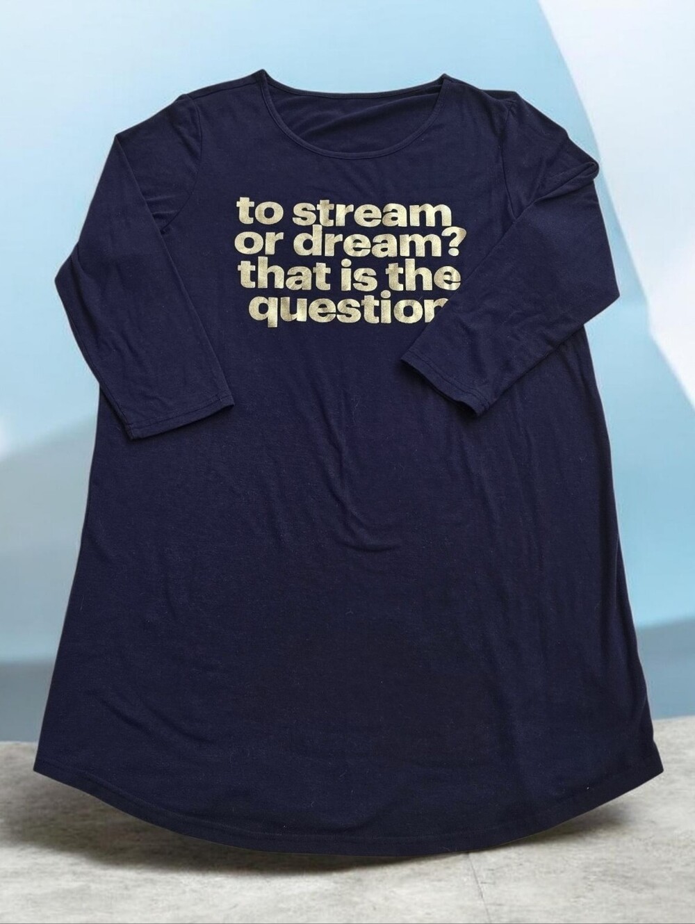 "TO STREAM OR TO DREAM" Night Gown - Unbranded